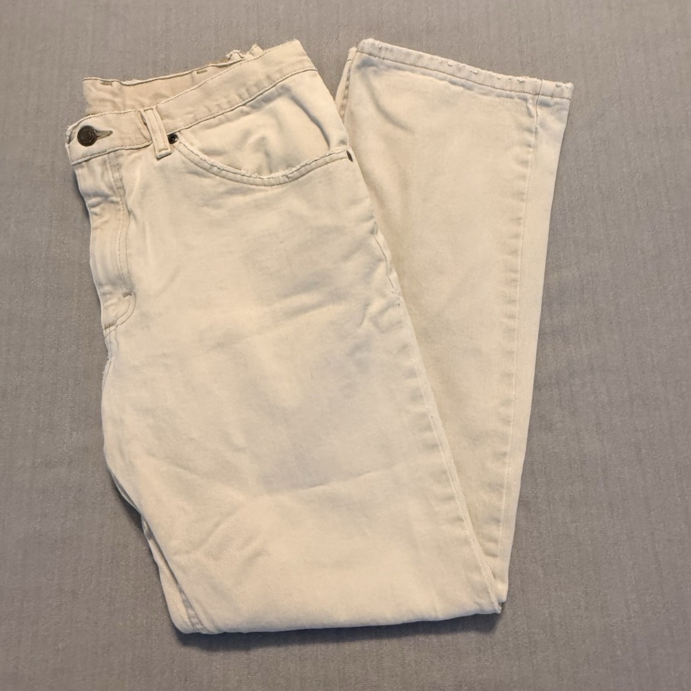 Lee Mens 34x30 Jeans Light Wash 100% Cotton Distressed Made in Mexico 2003925